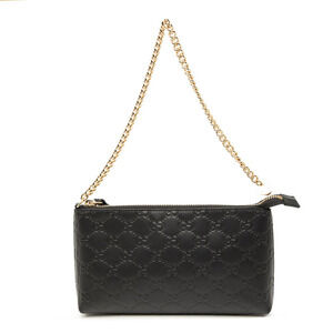 GUCCI Black Leather Shoulder Bag